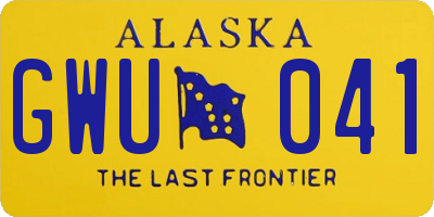 AK license plate GWU041