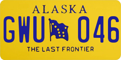 AK license plate GWU046
