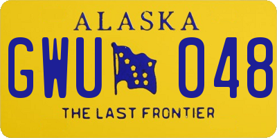 AK license plate GWU048