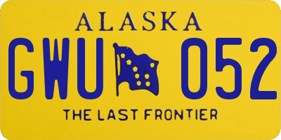 AK license plate GWU052