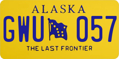 AK license plate GWU057