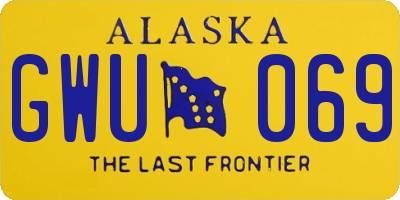 AK license plate GWU069