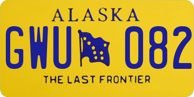 AK license plate GWU082