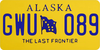 AK license plate GWU089