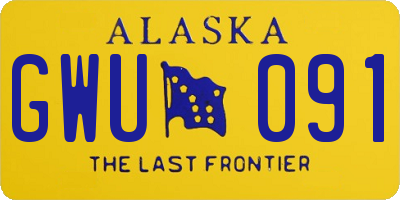 AK license plate GWU091