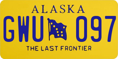 AK license plate GWU097