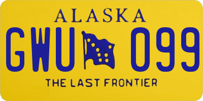 AK license plate GWU099