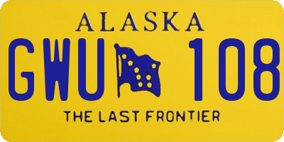 AK license plate GWU108