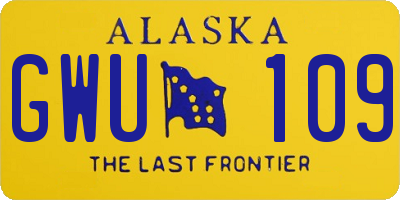 AK license plate GWU109
