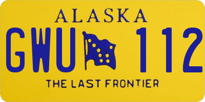 AK license plate GWU112