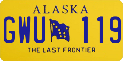 AK license plate GWU119