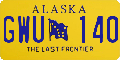 AK license plate GWU140