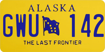 AK license plate GWU142