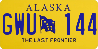 AK license plate GWU144