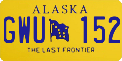 AK license plate GWU152