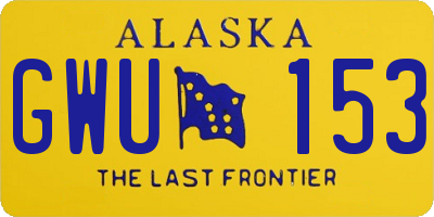 AK license plate GWU153