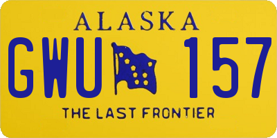 AK license plate GWU157