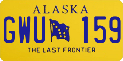 AK license plate GWU159