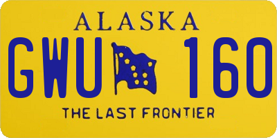 AK license plate GWU160