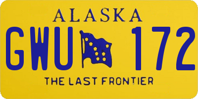 AK license plate GWU172