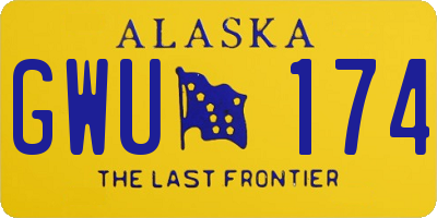 AK license plate GWU174