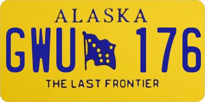 AK license plate GWU176