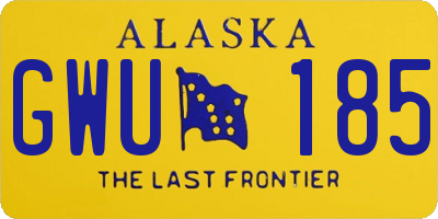 AK license plate GWU185