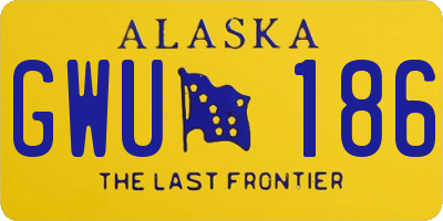 AK license plate GWU186