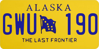 AK license plate GWU190