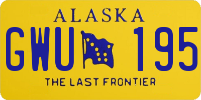 AK license plate GWU195