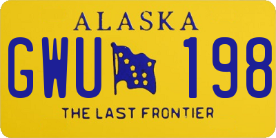 AK license plate GWU198