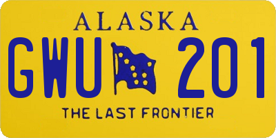 AK license plate GWU201