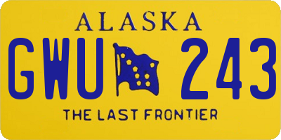 AK license plate GWU243