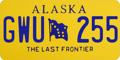 AK license plate GWU255