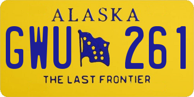 AK license plate GWU261