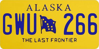 AK license plate GWU266