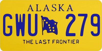 AK license plate GWU279