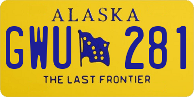 AK license plate GWU281