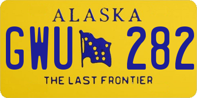 AK license plate GWU282