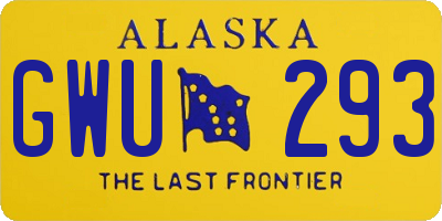 AK license plate GWU293