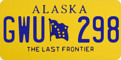 AK license plate GWU298