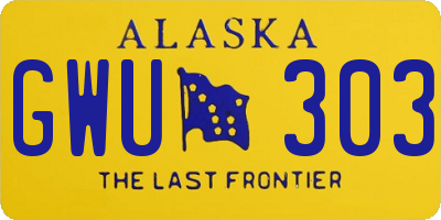 AK license plate GWU303