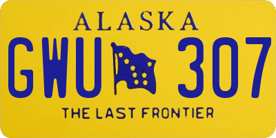 AK license plate GWU307