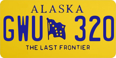 AK license plate GWU320