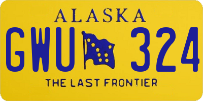 AK license plate GWU324