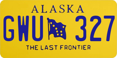 AK license plate GWU327