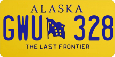 AK license plate GWU328