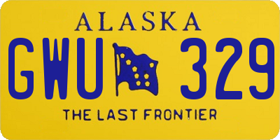 AK license plate GWU329