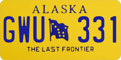 AK license plate GWU331