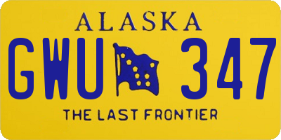 AK license plate GWU347